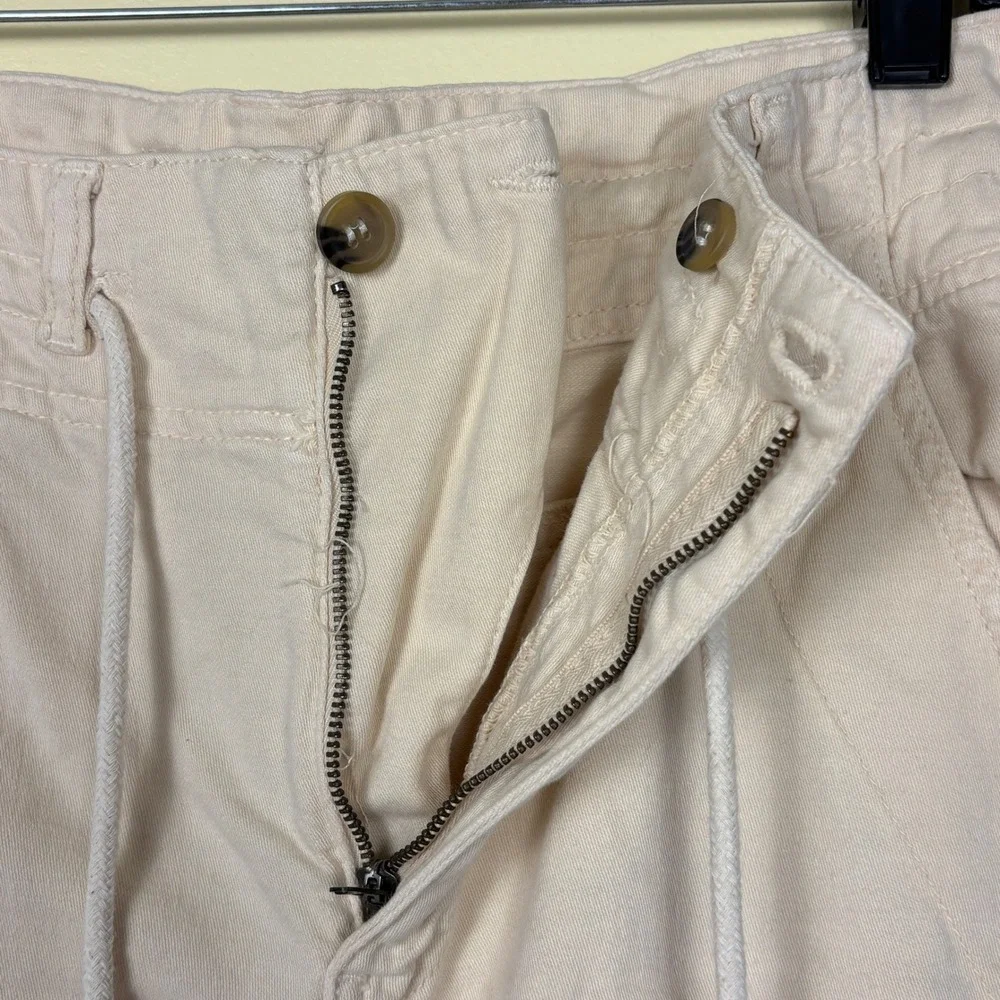 FREE PEOPLE Front Split‎ Maxi Skirt Ecru White Cream Women Size 0 Casual Cotton